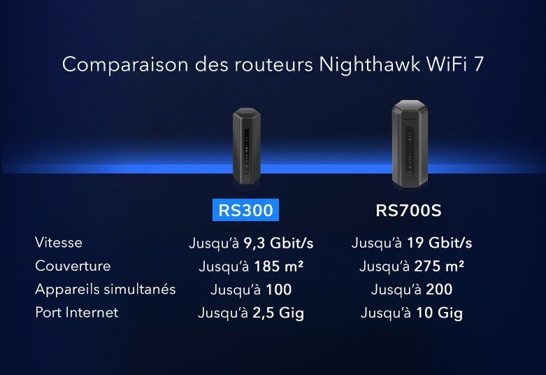 Netgear détaille les différences entre le RS700S et le RS300 : ce dernier sera suffisant dans la majorité des cas © Netgear