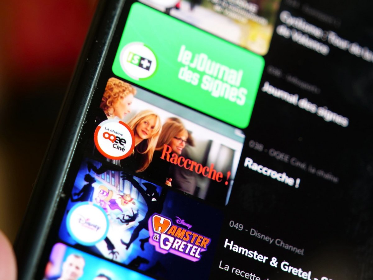 Aperçu de la nouvelle chaîne OQEE Ciné, ici via l'application OQEE TV by Free © Alexandre Boero / Clubic