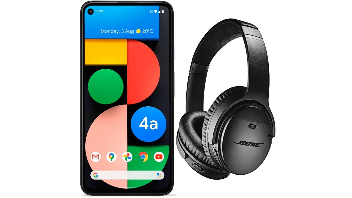 Pixel 4a 5G casque Bose QC 35 II