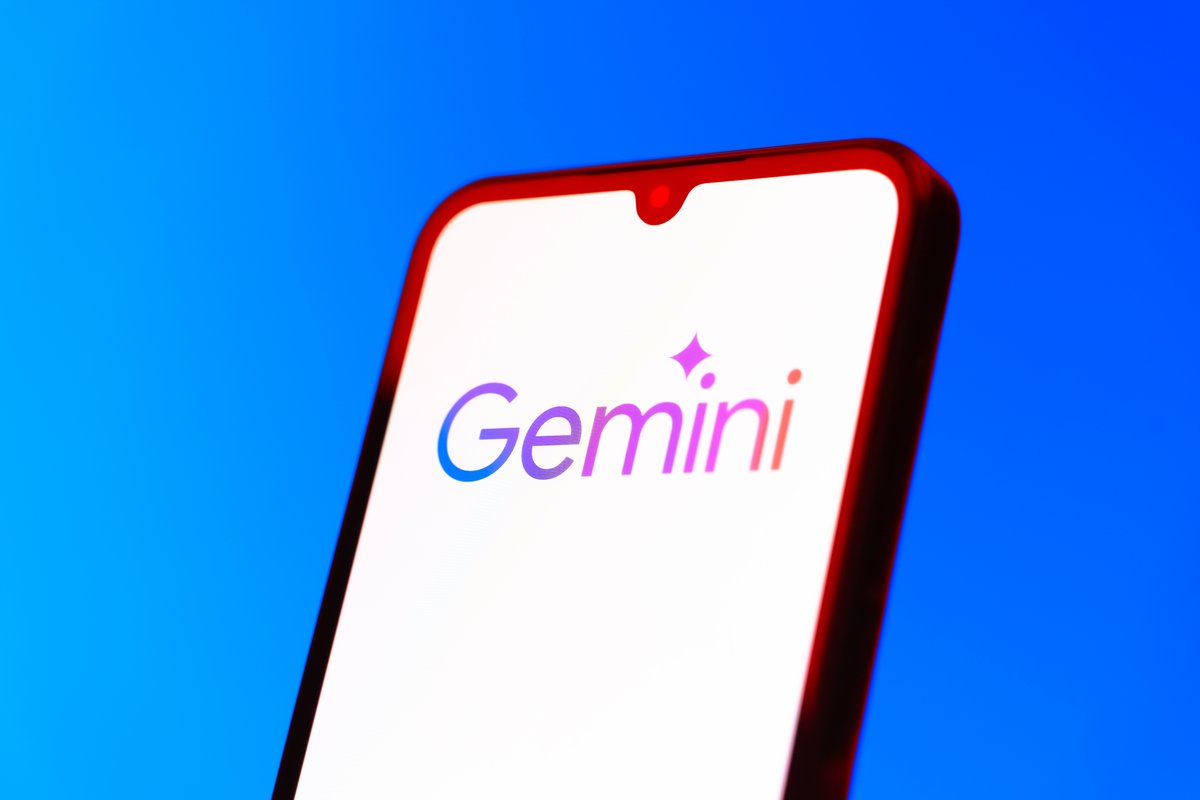 Logo Gemini sur téléphone