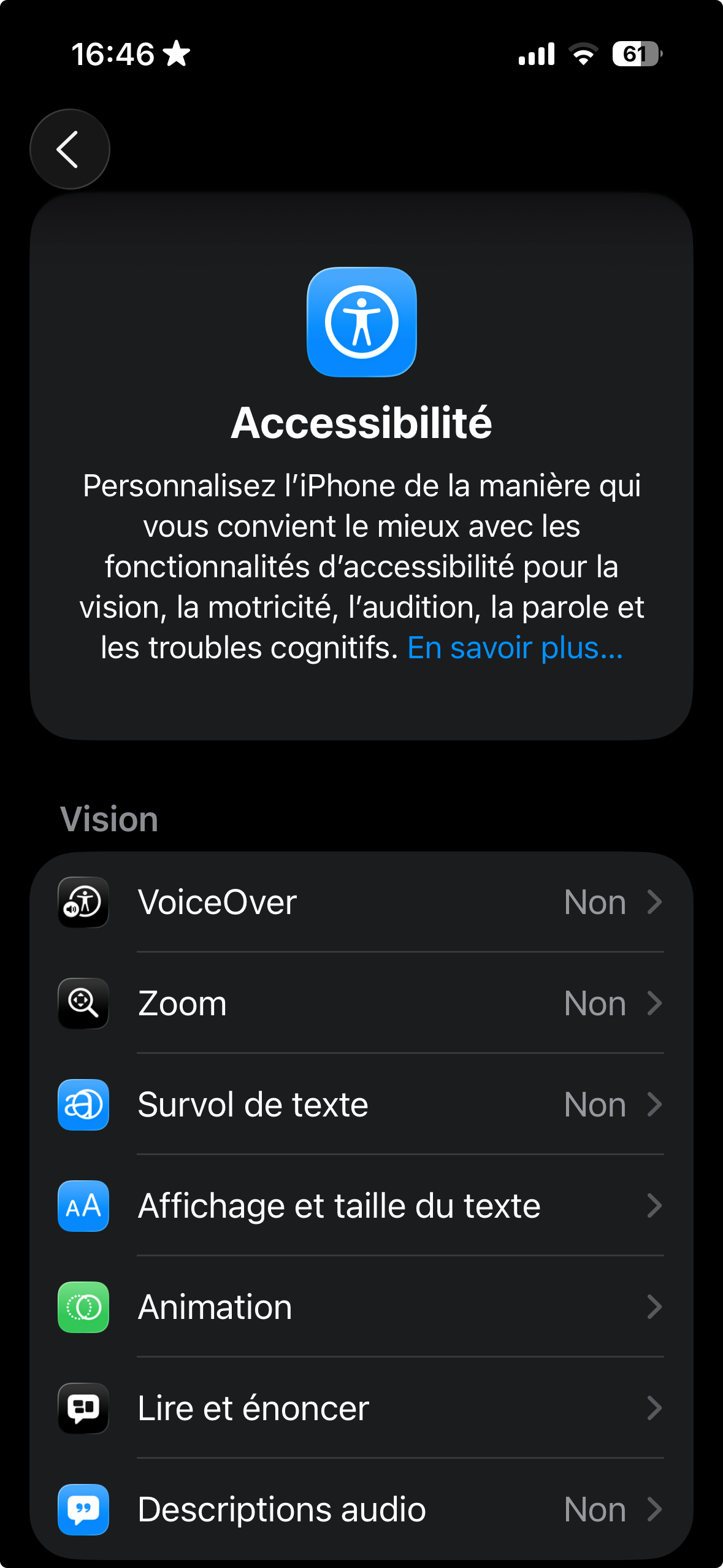 Réduire les effet visuels
