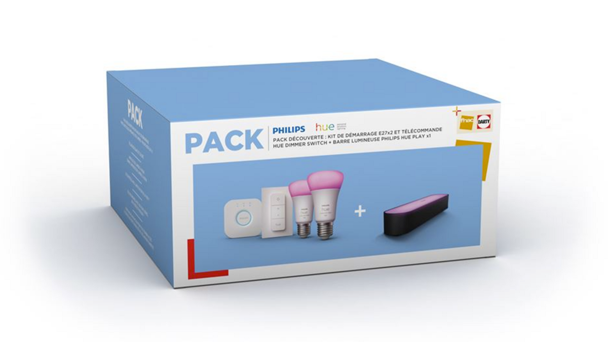 Le Pack Découverte Philips Hue Kit de démarrage + 1 Hue Play Blanc