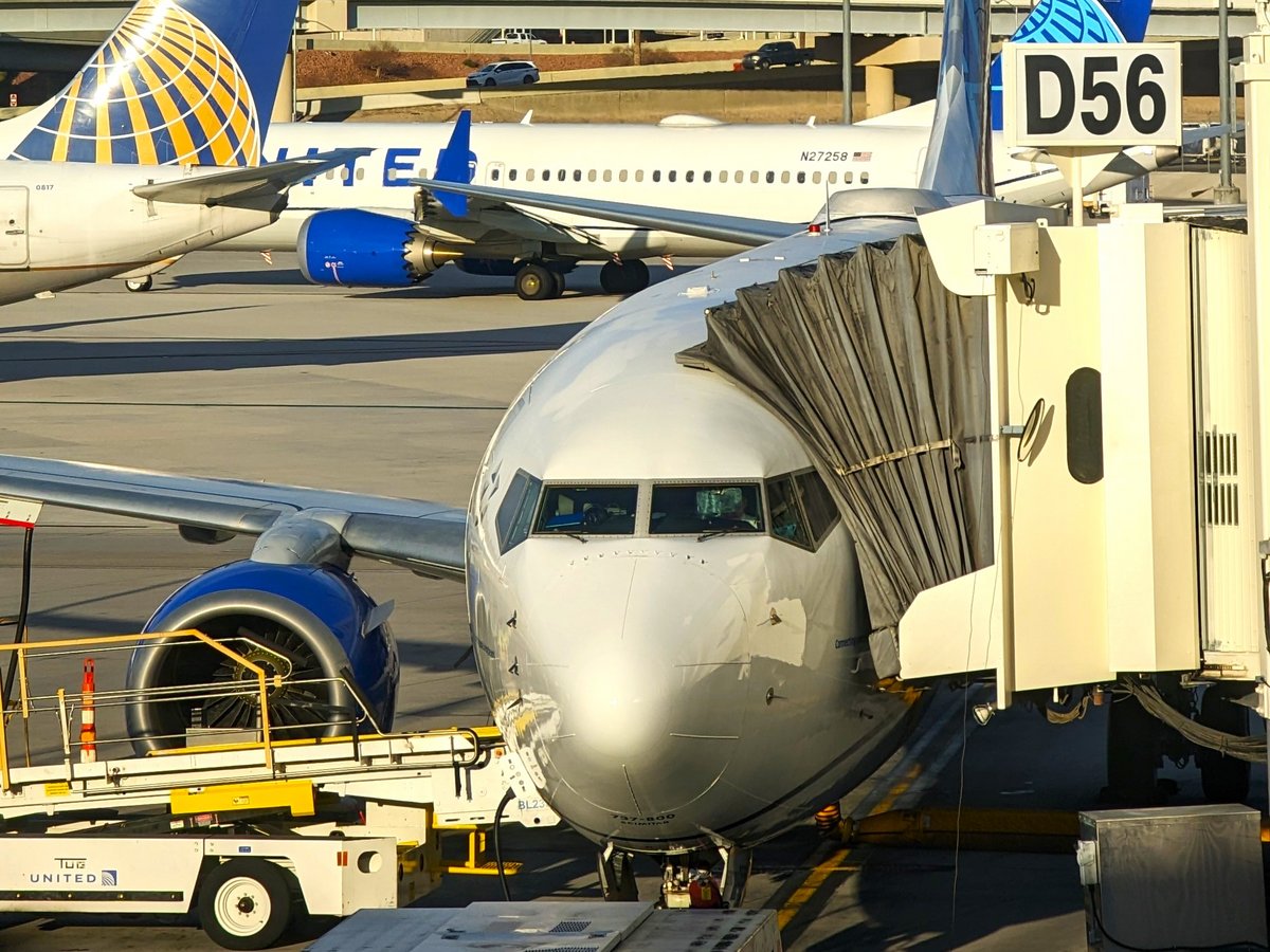 Les avions américains, ici ceux de la compagnie United à Las Vegas, sont cloués au sol © Alexandre Boero pour Clubic