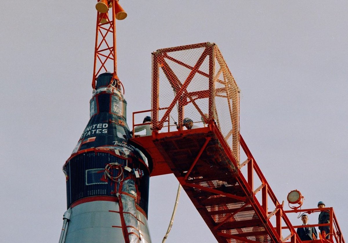 Atlas et la capsule Mercury pour le vol orbital habité. Quelques éléments un peu bricolés... © NASA