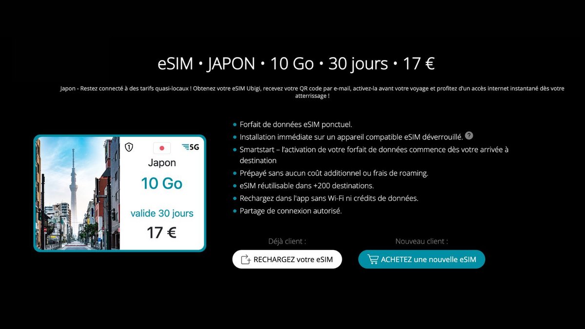 Une grande variété de forfaits disponibles. ©Ubigi