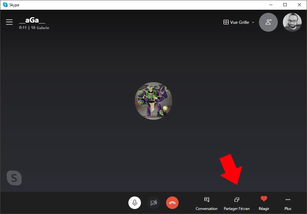 Skype partage écran