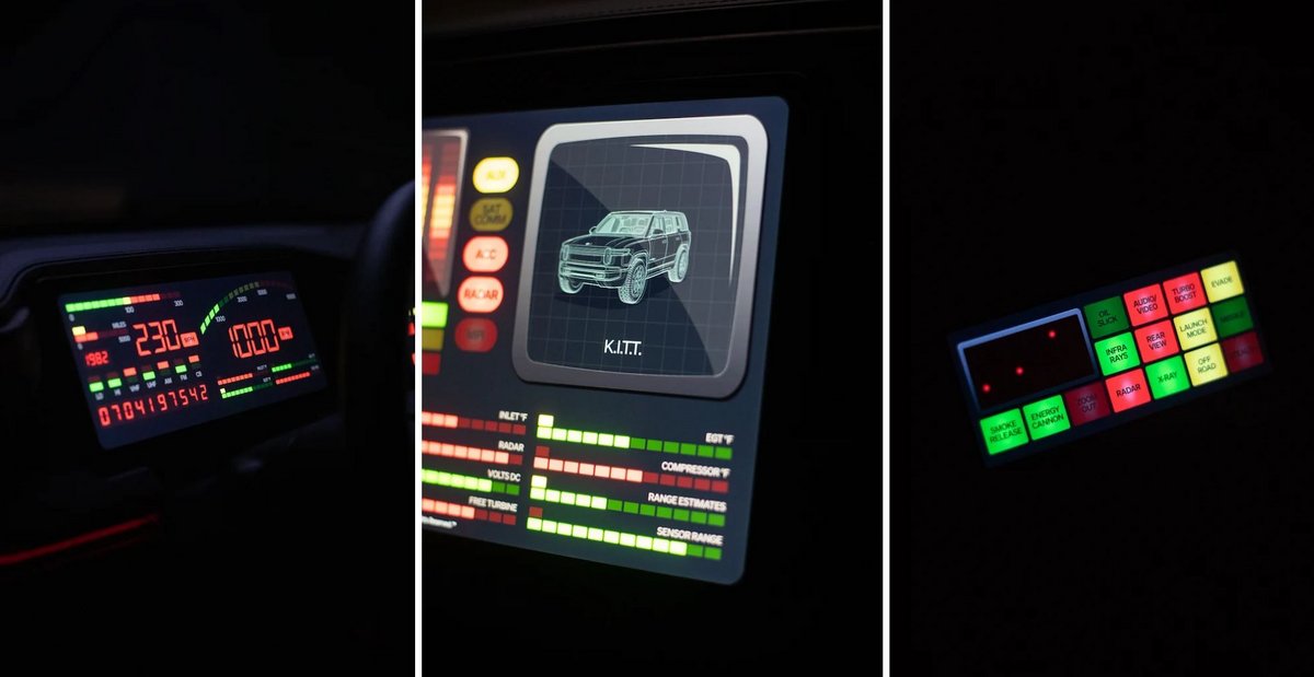 L'interface Knight Rider en action © Rivian