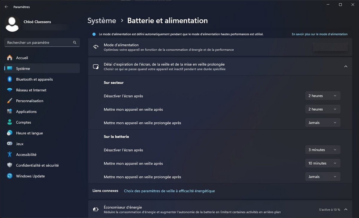 Windows 24H2 : le mode d'alimentation doit pouvoir vous aider à réaliser de meilleures économies d'énergie sur PC fixes et portables © Clubic