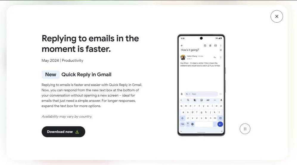 La petite nouveauté de Gmail qui vous fera gagner du temps lors de la rédaction de vos futurs e-mails © Google
