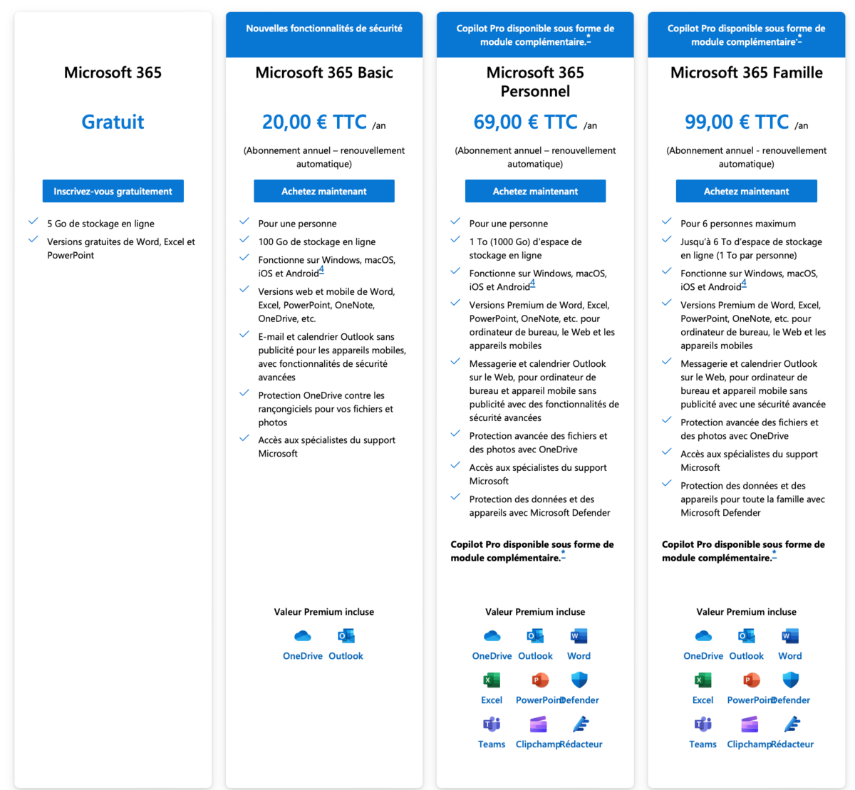 OneDrive - Offres Particuliers - @ Microsoft