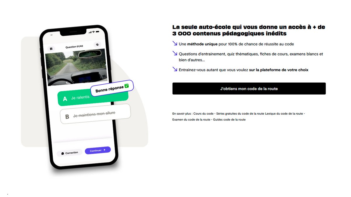 Ornikar propose de nombreux avantages pour vous aider à obtenir votre code de la route ©Ornikar