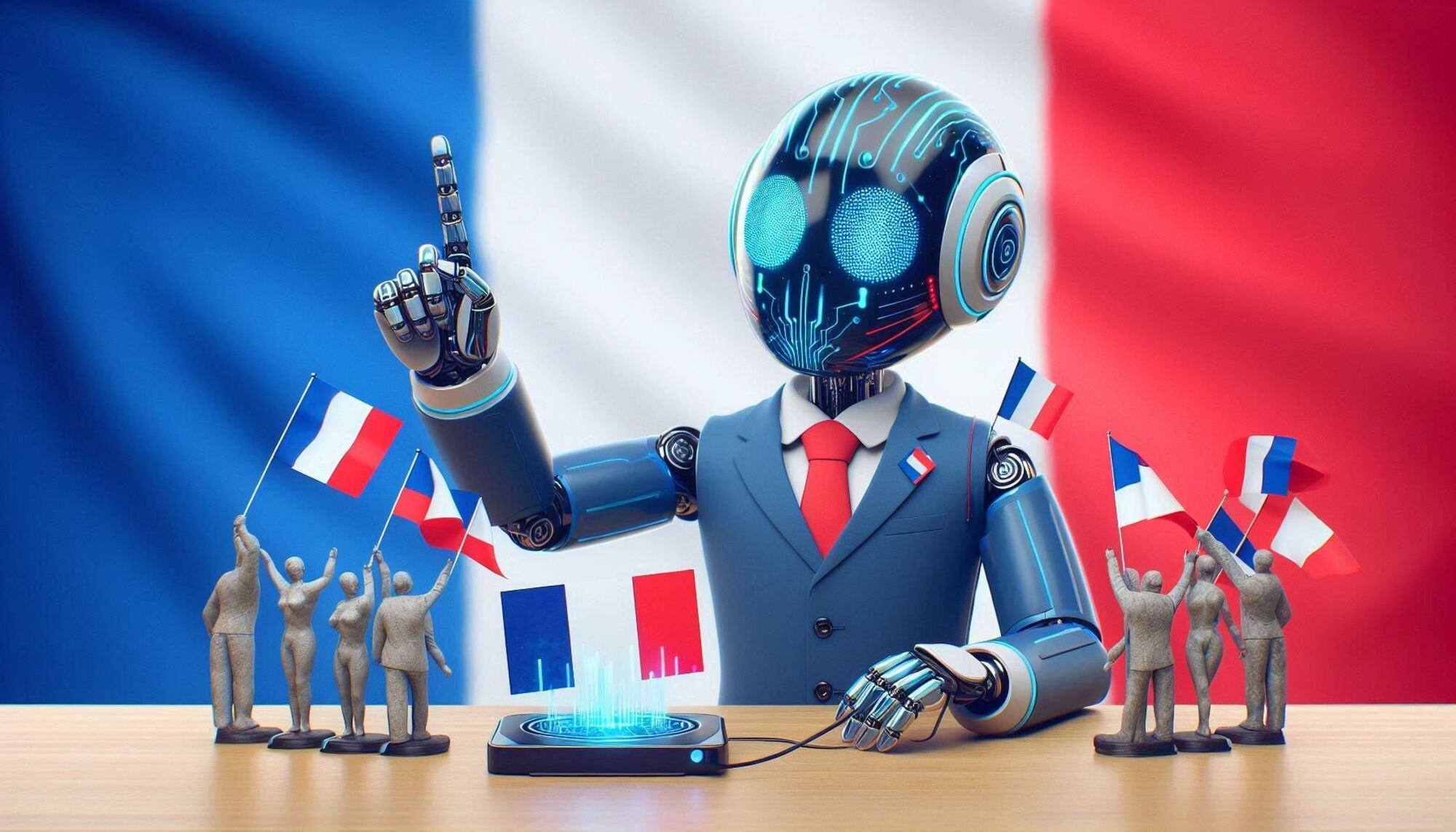 La France a lancé son sommet mondial sur l'IA ! © Microsoft Designer x Alexandre Boero x Clubic