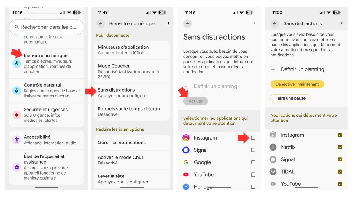 Bloquez les apps qui vous déconcentrent. ©Google