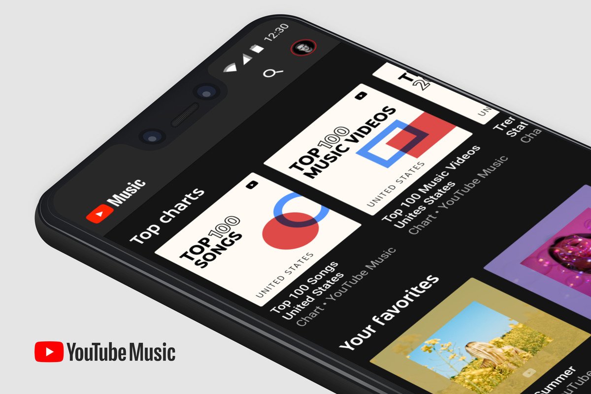 L'application YouTube Music sur un smartphone © Google
