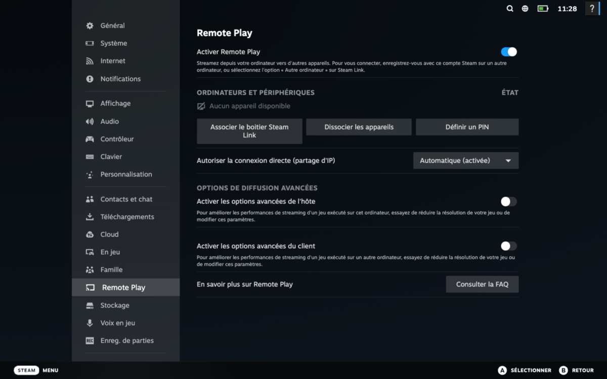 Grâce au Remote Play, vous pourrez accéder à vos jeux Steam sur vos différents appareils © Valve / Steam