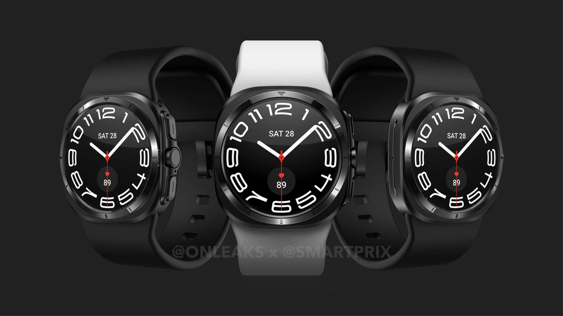 Un leak du design de la Galaxy Watch 7 Ultra. © Smartprix / OnLeaks