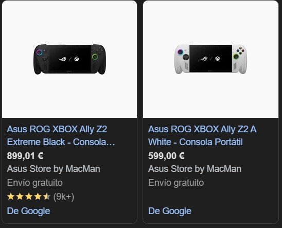 Elles ne vont pas être données ces ROG Xbox Ally. ©3DJuegos/Google