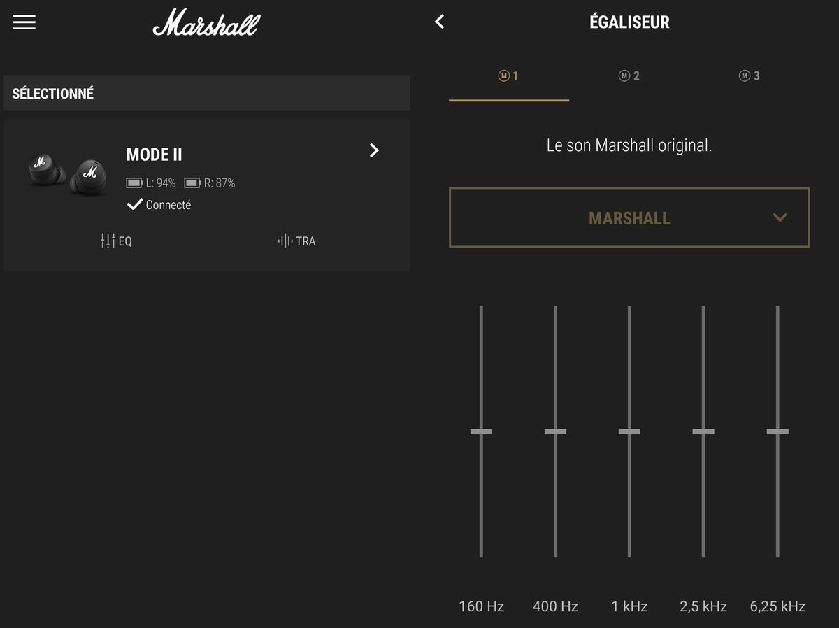 Test Marshall Mode II Clubic