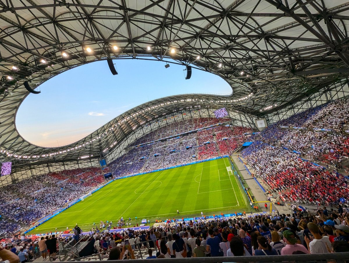 Le Stade Orange Vélodrome de Marseille, une vraie enceinte connectée, lors du match des JO entre la France et les États-Unis, le 24 juillet 2024 © Alexandre Boero / Clubic