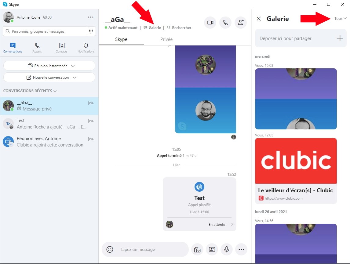 galerie Skype