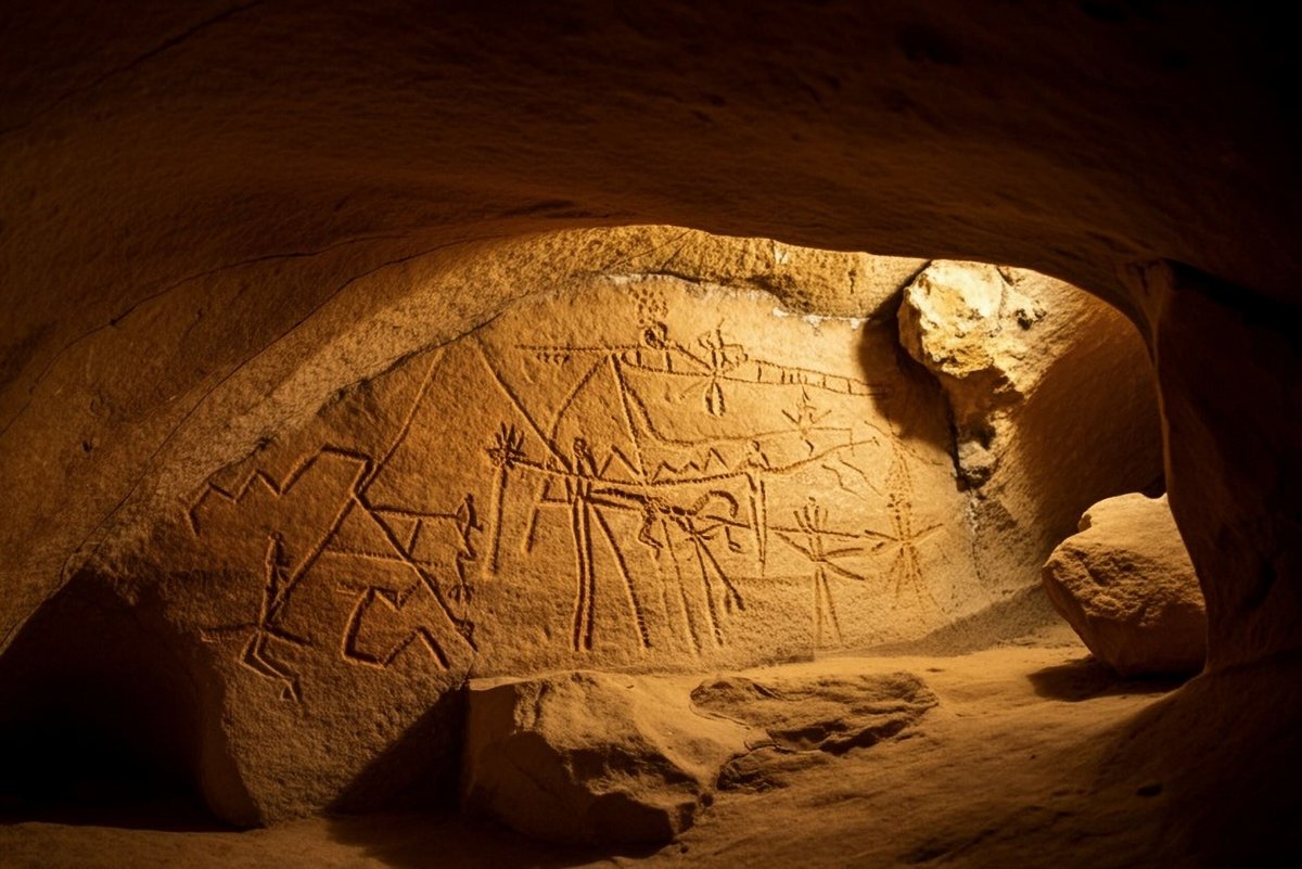 Voici une représentation artistique d'une carte en 3D qui pourrait être vieille de 20 000 ans © Shutterstock x Clubic