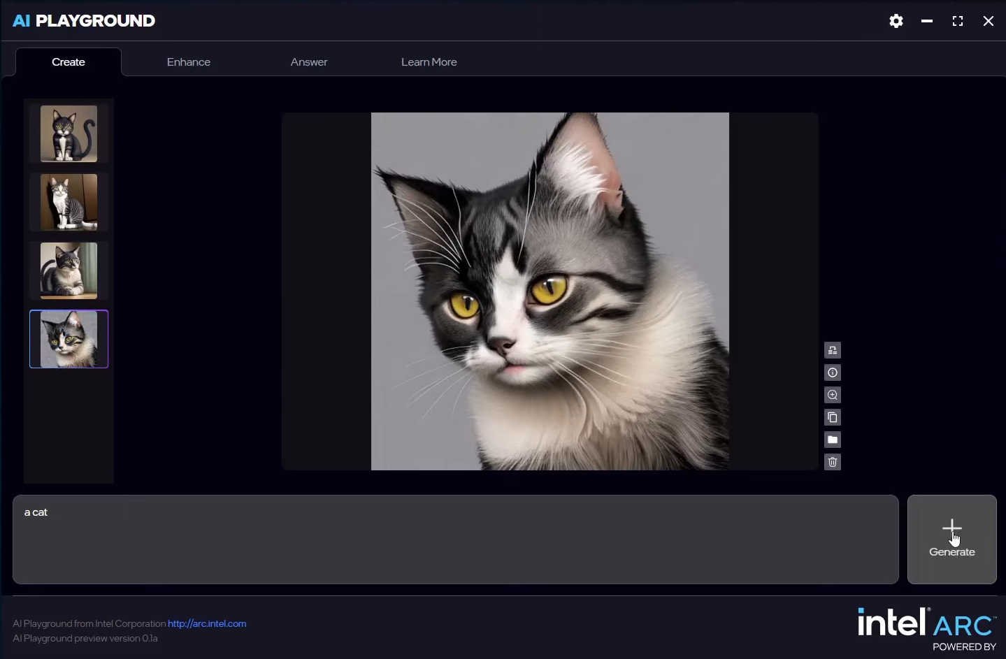 Intel AI Playground pour de « l'IA à la sauce Arc » © Intel