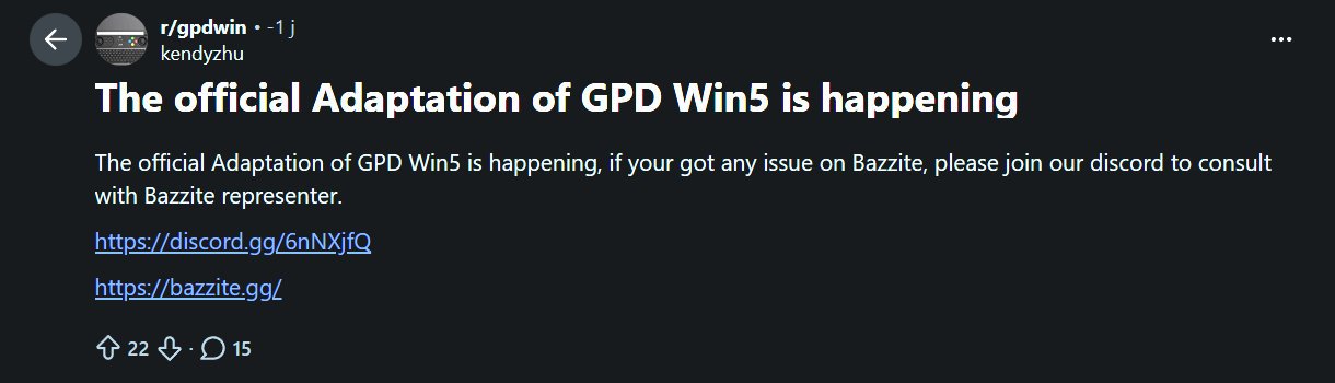 Sur Reddit, l'annonce d'un représentant de GPD avec serveur Discord à l'appui. ©Reddit