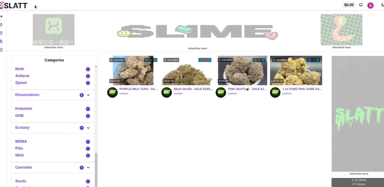 À gauche, la plateforme confidentielle Eternity, à droite, une nouvelle marketplace, Slatt © Clubic