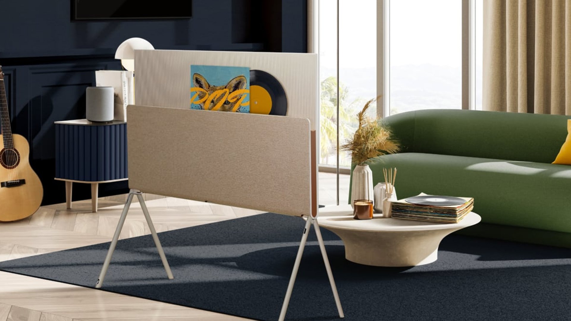 Le téléviseur LG Posé vu de dos, pas un câble ne dépasse ! © LG