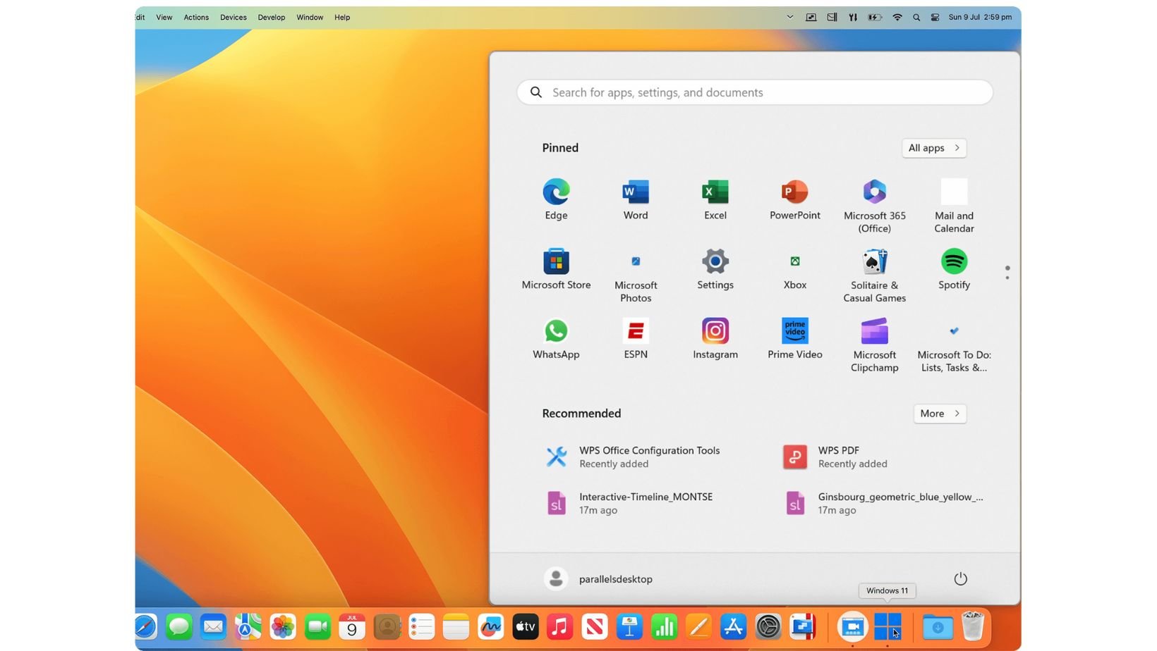 Parallels Desktop 19 pour Mac