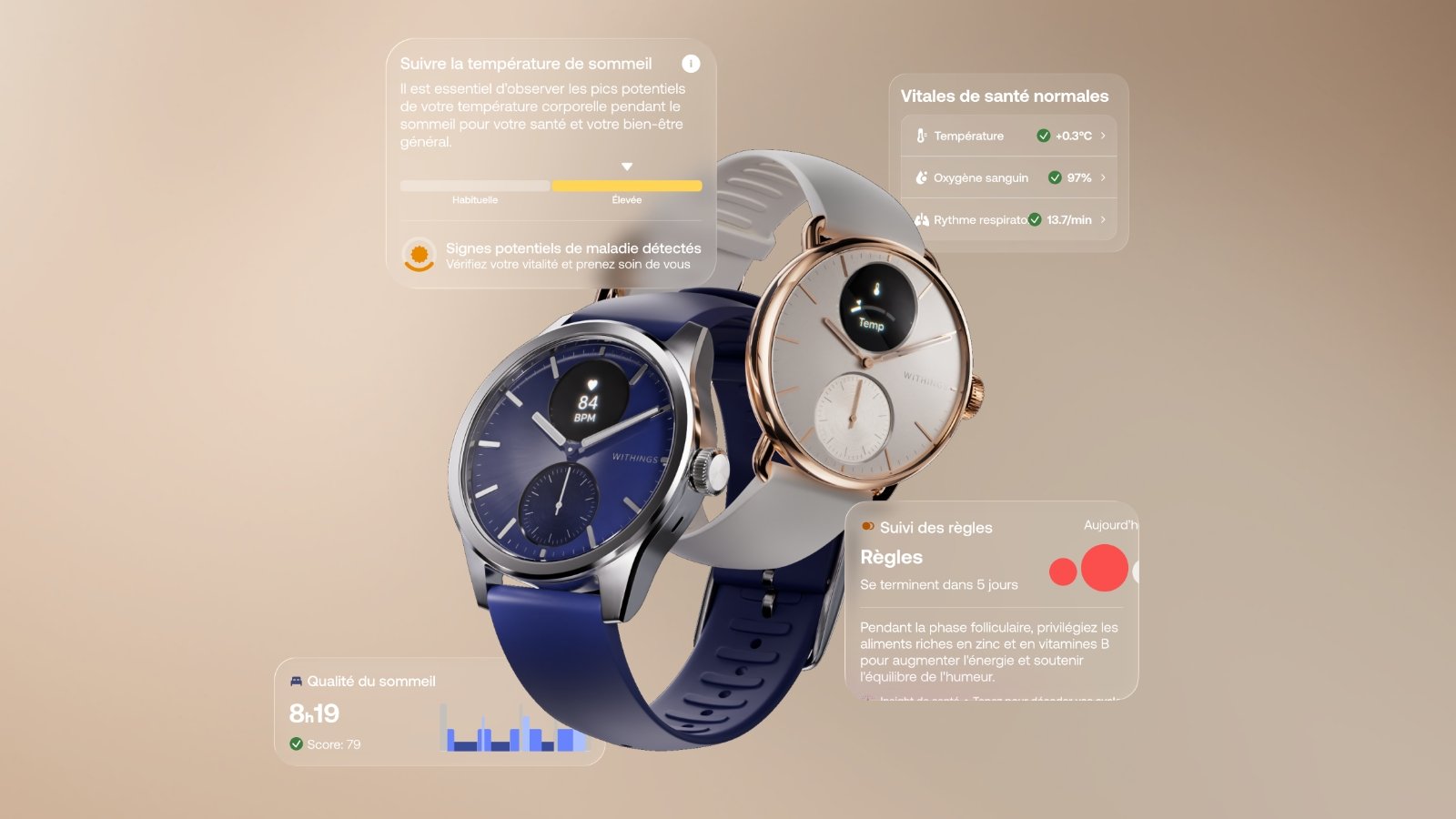 La nouvelle Withings ScanWatch 2, dopée à l'IA ©Withings