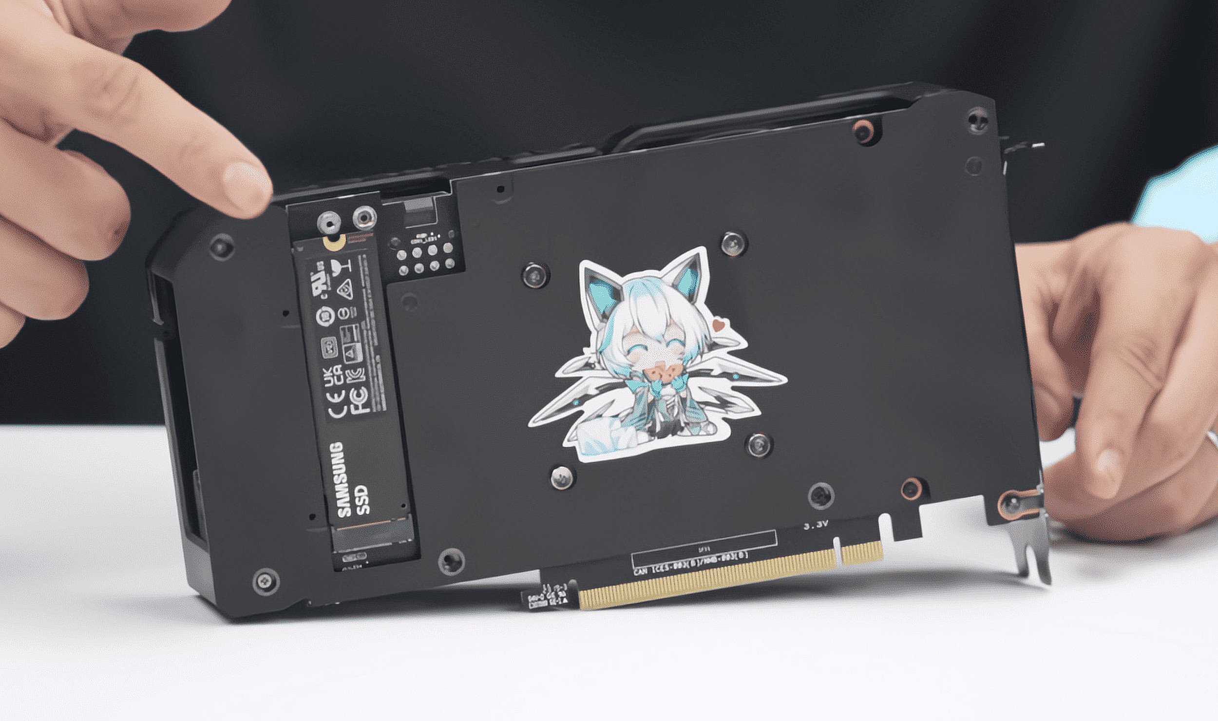 L'emplacement SSD M.2 clairement visible © VideoCardz