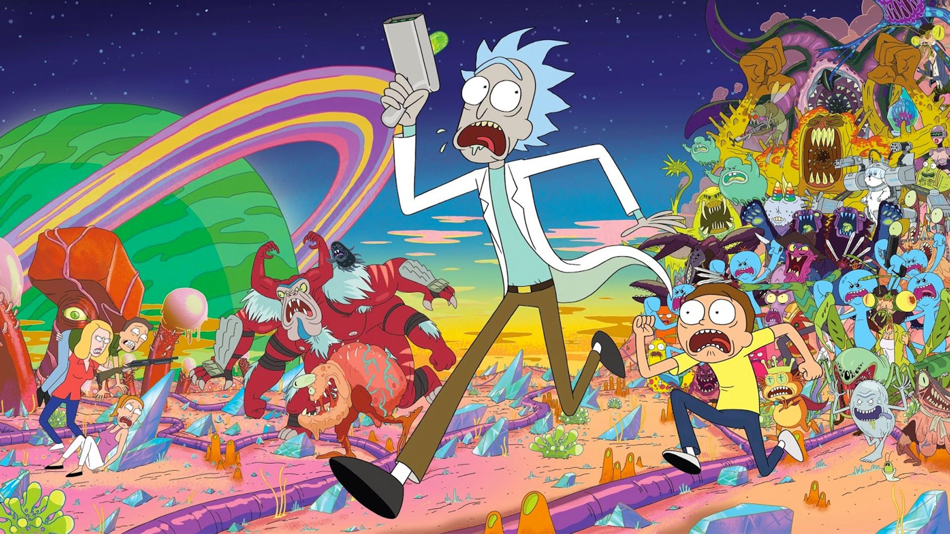 La série américaine met en scène Rick Sanchez et Morty, son petit-fils, dans des aventures assez hallucinantes © Adult Swim