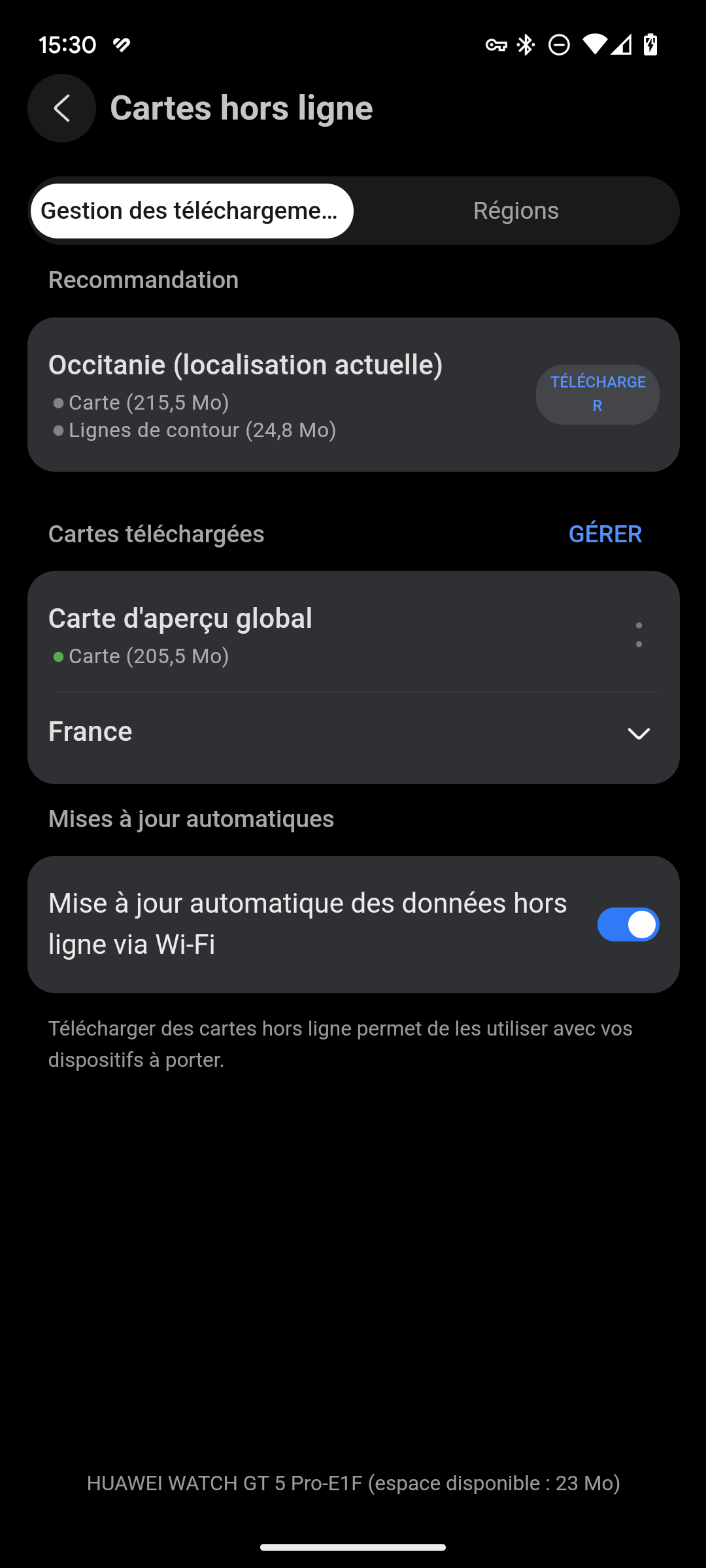 Huawei Santé - Cartes hors-ligne