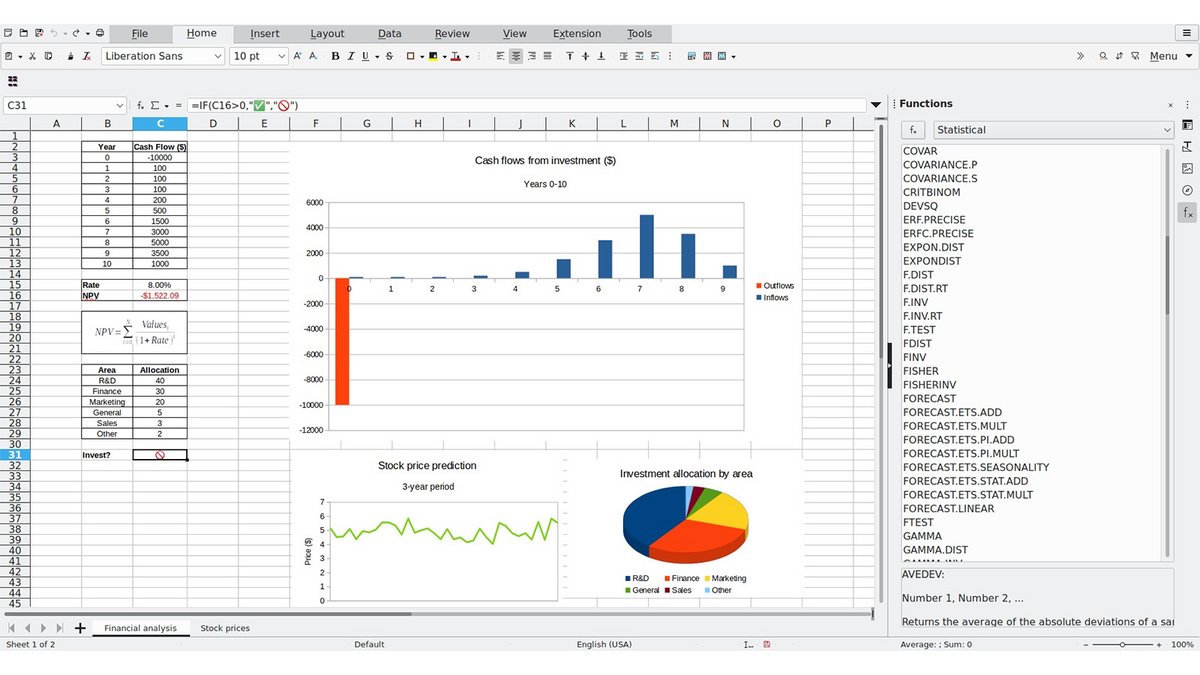 LibreOffice Calc est une alternative libre à Excel, idéale pour un usage local sans cloud ni abonnement. Sobre mais efficace, surtout hors ligne - © Clubic