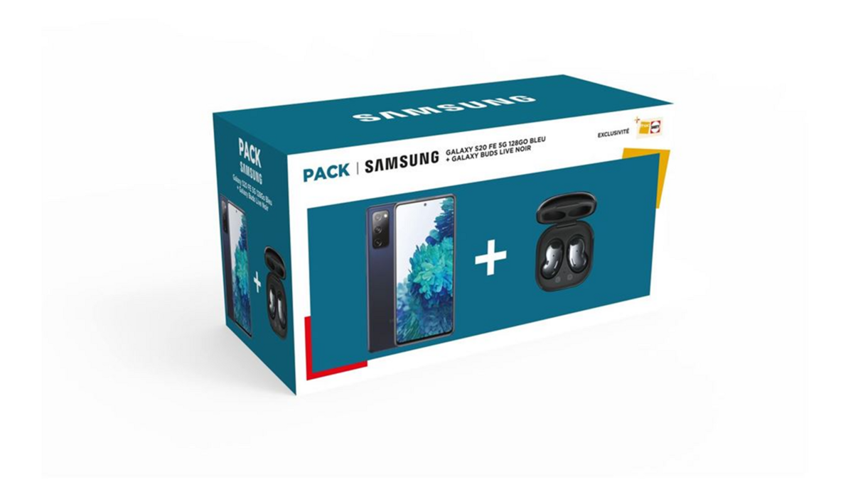 Le pack Samsung Galaxy S20 FE + Samsung Galaxy Buds Live