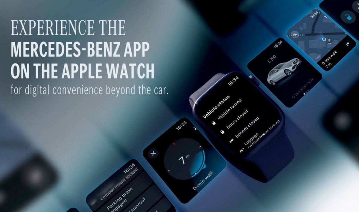 La version Apple Watch se limite pour l'heure à quelques fonctionnalités seulement © Mercedes