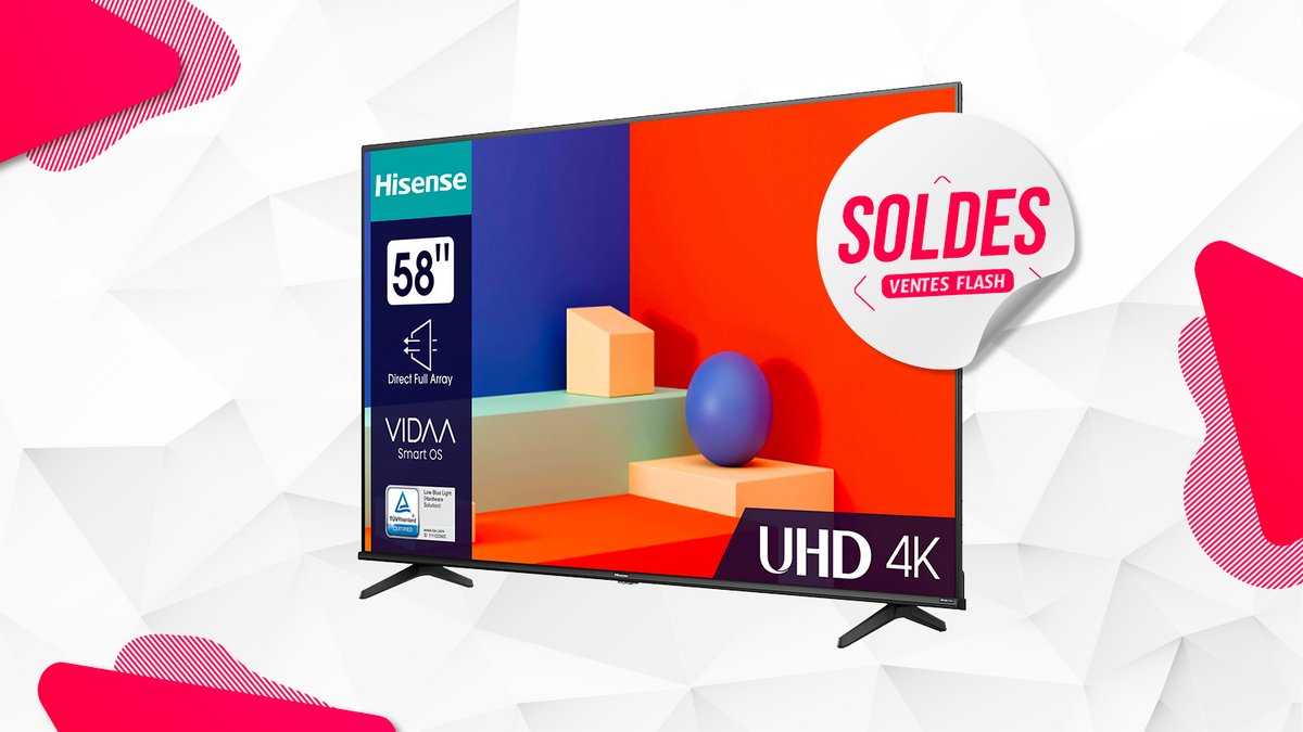 TV connectée 4K LED Hisense 58A6K de 58" soldes