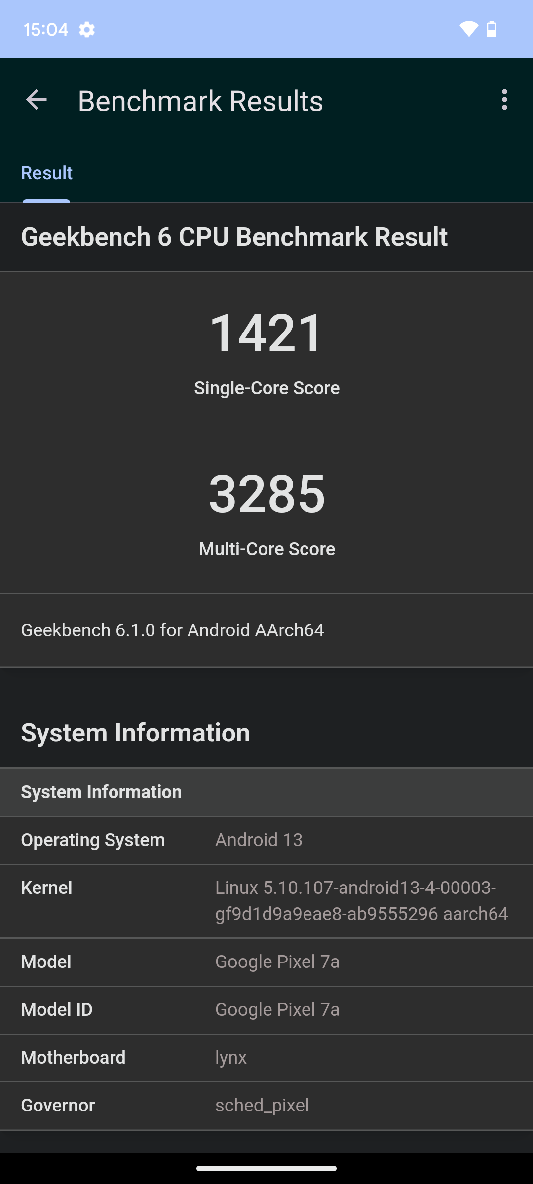 Bench Pixel 7a