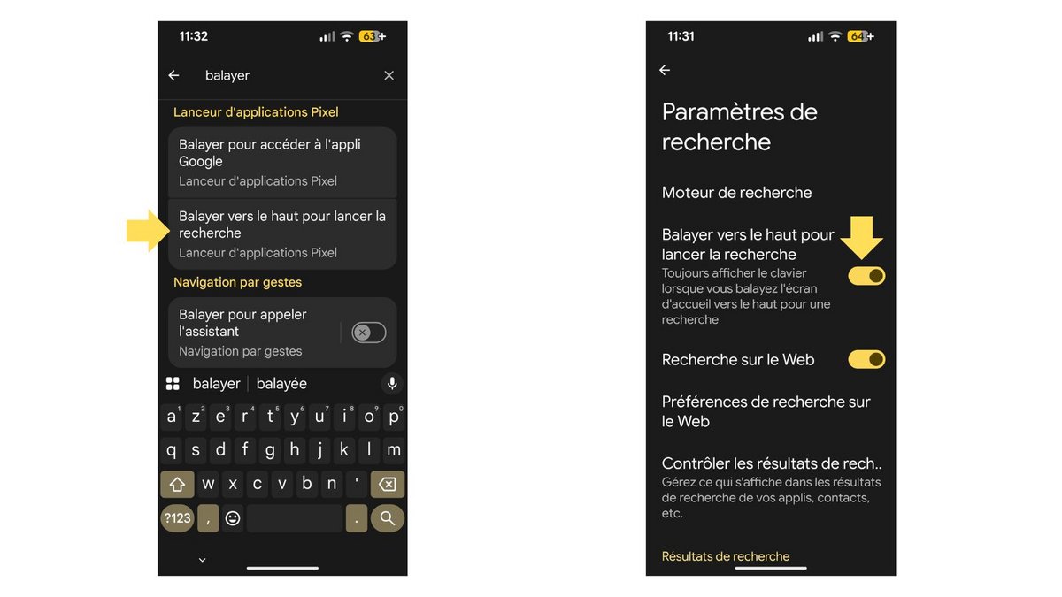 Lancez plus rapidement votre recherche d'appli. © Google