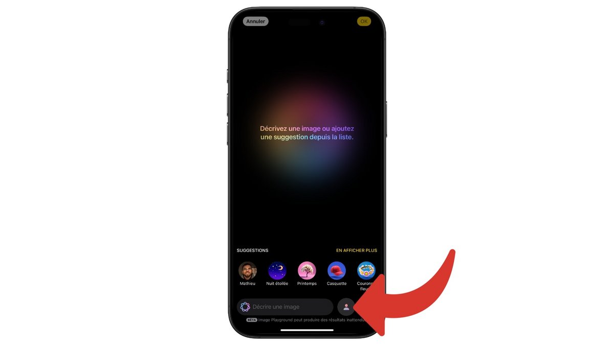 Appuyez sur le bouton pour choisir une personne © Mathieu Grumiaux pour Clubic