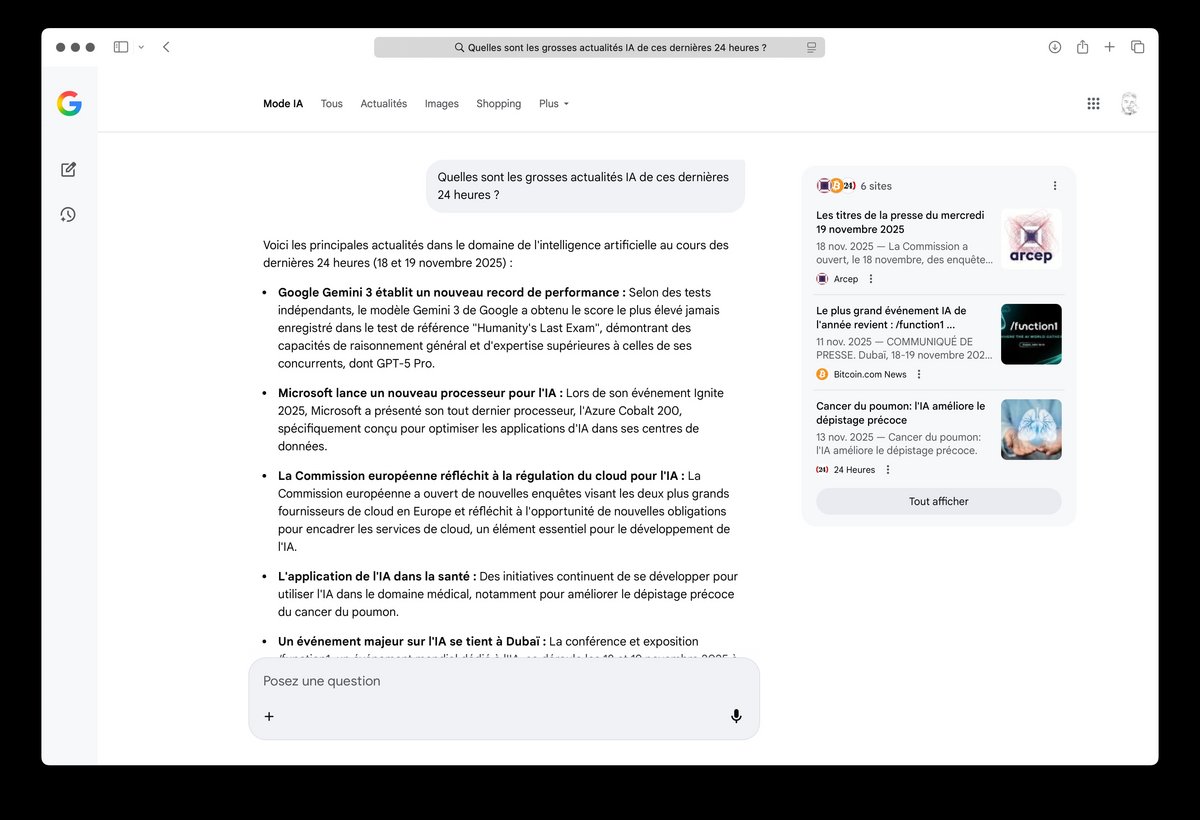 Gemini 3 dans Google Search - © Clubic