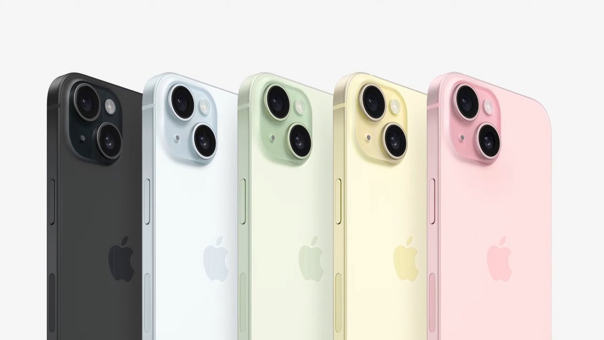 Les nouveaux coloris de l'iPhone 15.