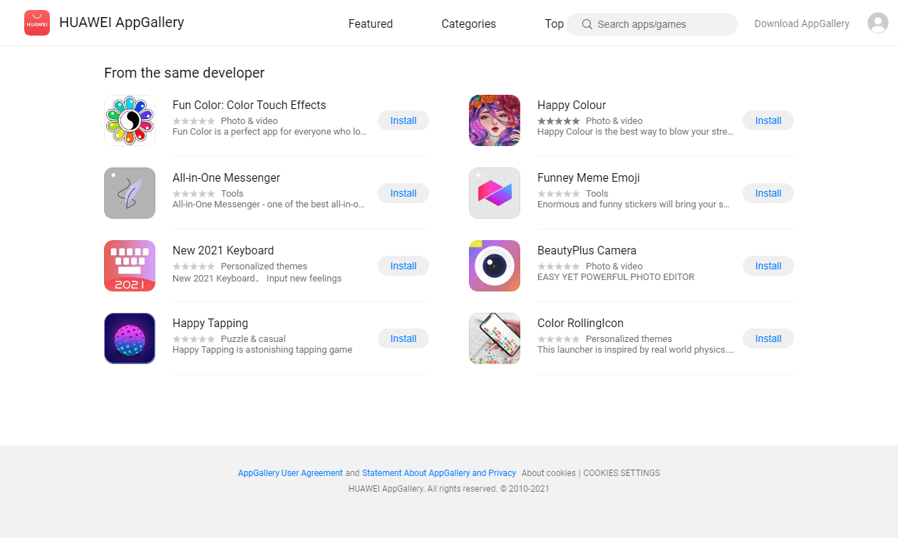 Les 10 applications distributrices des malwares (© Doctor Web)