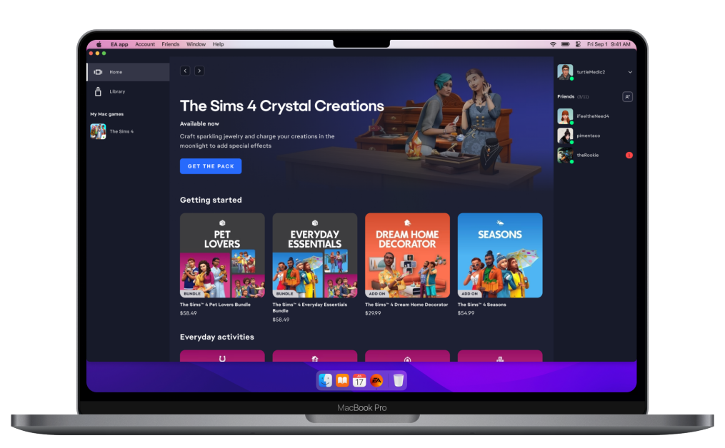 EA App centralise les jeux Electronic Arts dans une bibliothèque unique où vous pouvez consulter, télécharger et mettre à jour vos titres et leurs contenus additionnels depuis une seule interface - © EA
