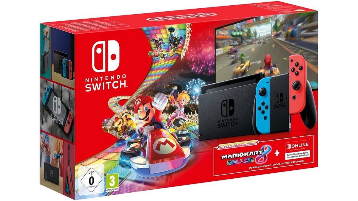 La Nintendo Switch avec Mario Kart 8 Deluxe et 3 mois d'Online