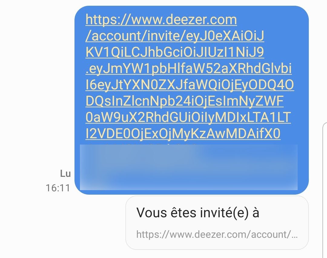 Deezer compte famille