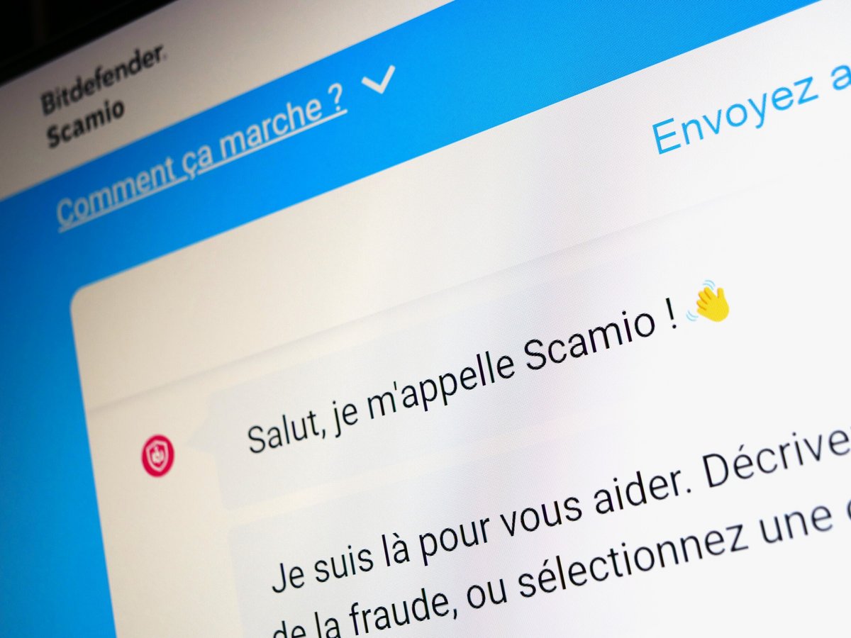 Voici Scamio, le chatbot de Bitdefender © Alexandre Boero / Clubic