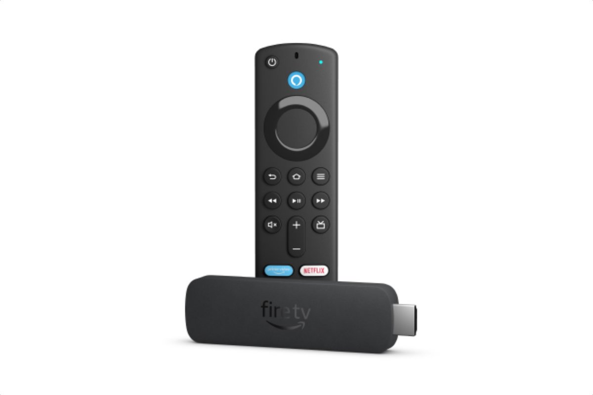 La clé de streaming Fire TV Stick 4K et sa télécommande. © Amazon