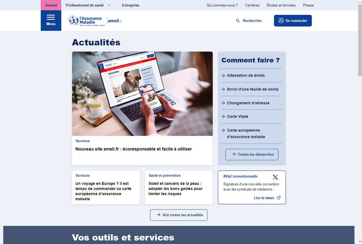 À gauche, la nouvelle version du site ; à droite, l'ancienne © Alexandre Boero / Clubic